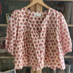 Emerson Fry Puff Isla Top in Alma print
